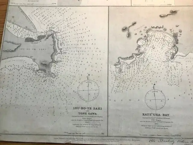 * Japan, Japan Islands, Nipon, 1884, heavy linen map, vintage in Arts & Collectibles in City of Toronto - Image 9