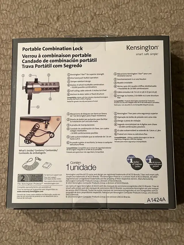 Kensington Combination Lock for laptop414908298497904641