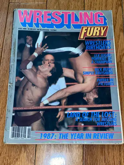 Vintage 1988 Wrestling Fury Magazine 1987 Review WWF WCW NWA, View more