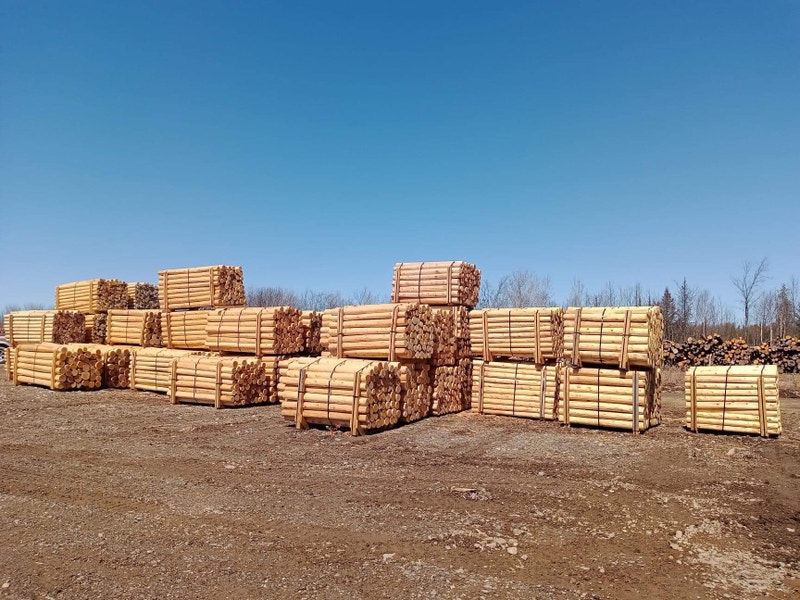 Peeled Cedar Posts ( Wholesale Pricing, 4 Bundle Minimum Order) Decks