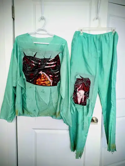 Get ready to shock and thrill this Halloween with a gory zombie doctor costume! It features realisti...