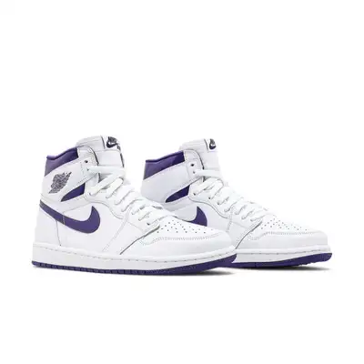 Wmns Air Jordan 1 High OG White/Court Purple, View more