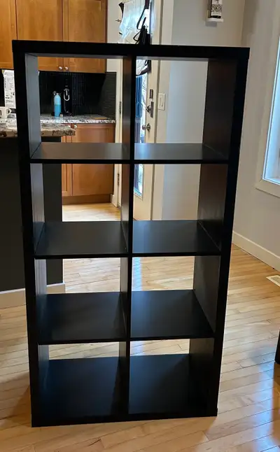 IKEA KALLAX 8-Cube Shelf – Black Brown – Great Condition, View more