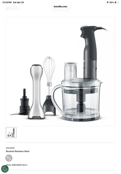 Brand New BREVILLE all in one kitchen tool, food processor. Never been used! All attachments include...