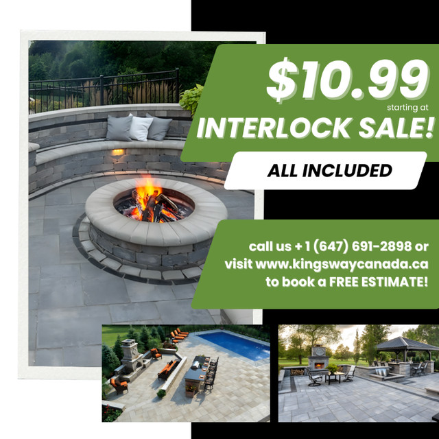 $10.99! INTERLOCK SALE! ALL INCLUDED in Outdoor Décor in City of Toronto