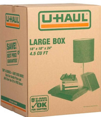 Uhaul Boxes (20) various sizes & Packing Materials 