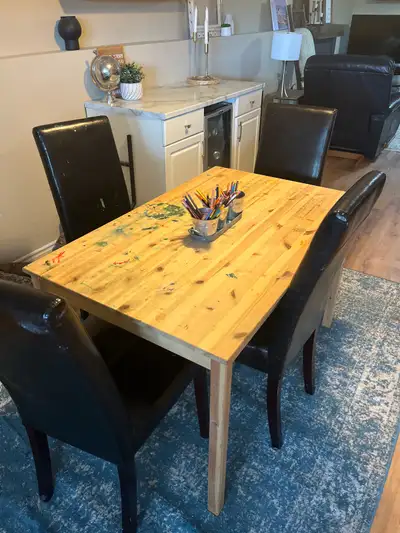 Solid Wood Table and Chairs, View more