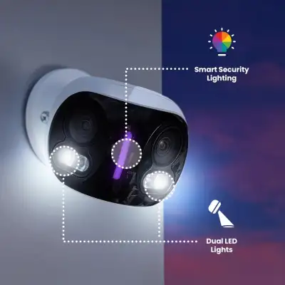 One of the best Poe cameras on the market Lorex H20-4K IP Wired Dual Lens Add-On Security Camera wit...