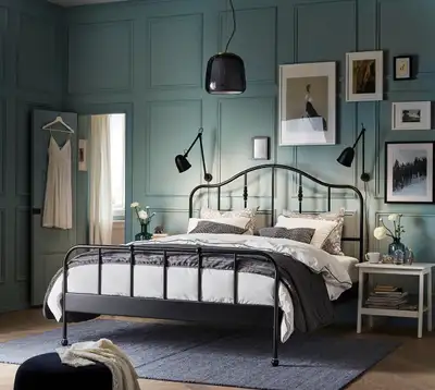 Ikea Queen size metal bedframe, View more