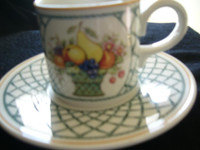 VILLEROY & BOCH 1748 COFFEE/TEA CUP  & SAUCER “BASKET”