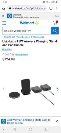 Ubiolabs 15w wireless charging stand and pad bundle. Brand new.