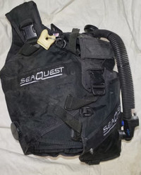 SeaQuest vest XS Scuba w Tank Holder On Back