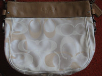 WOMEN'S COACH BAG WITH LEATHER BROWN TRIM purse new handbag