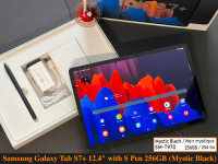 New,Samsung Galaxy Tab S7+ 12.4" with S Pen 256GB (Mystic Black)