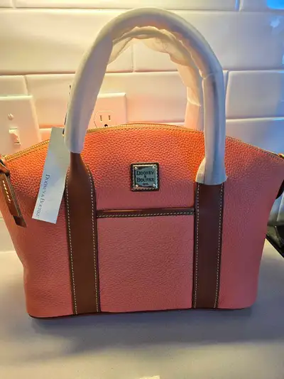 New Tags Coral Pebble Leather Dooney Bourke Purse , View more