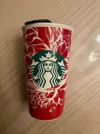 Starbucks 2016 Coffee Ceramic Christmas Holiday Travel Mug  Bird