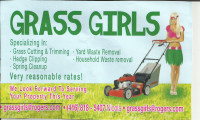 Grass Girls: Spring  clean-up, lawn cut and trimmed from $30