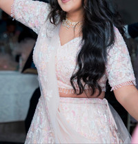 Seema Gujral Blush Pink Lengha