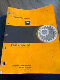 John Deere 410 backhoe loader parts book