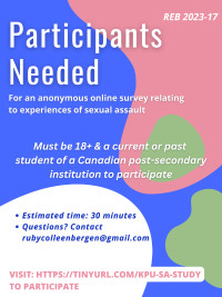 ONLINE RESEARCH STUDY OPPORTUNITY ON SEXUAL ASSAULT