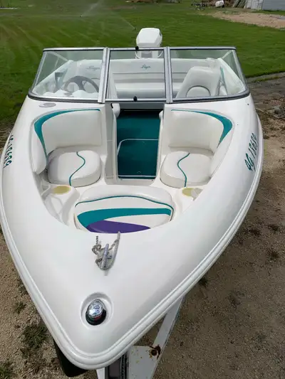 1998 Larson Flyer 166 with Johnson 115. Motor serviced last fall, ready for water and family fun. Sh...