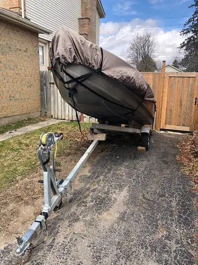 Two seats, tiller motor, trailer. Owned 4 years; not used enough to justify keeping it. Motor has 20...