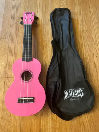 Pink ukulele , View more