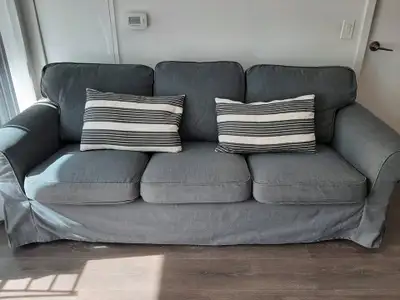 IKEA couch in grey colour, View more