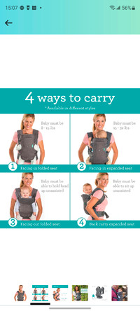 Infantino Flip 4 in 1 baby carrier