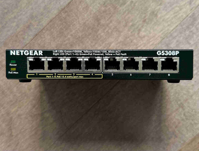 FS: Netgear GS308P PoE Gigabit Switch in Networking in City of Toronto