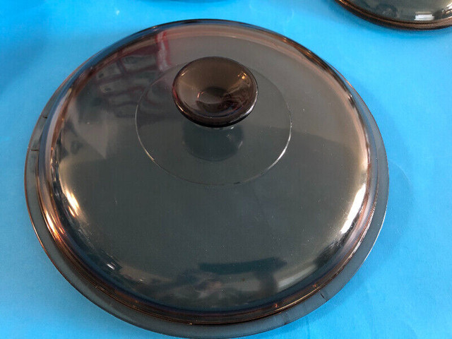 Pyrex Lids: Large 10.5”Vision ware amber $15, in Other in Markham / York Region