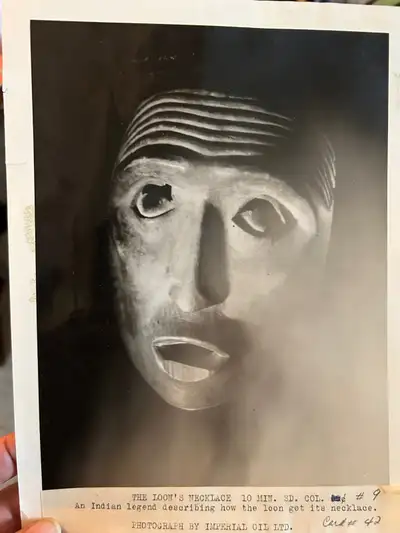 1940s The Loon’s Necklace film photograph indigenous  mask Old, View more