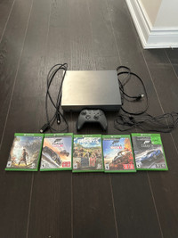 Xbox One X with 5 games
