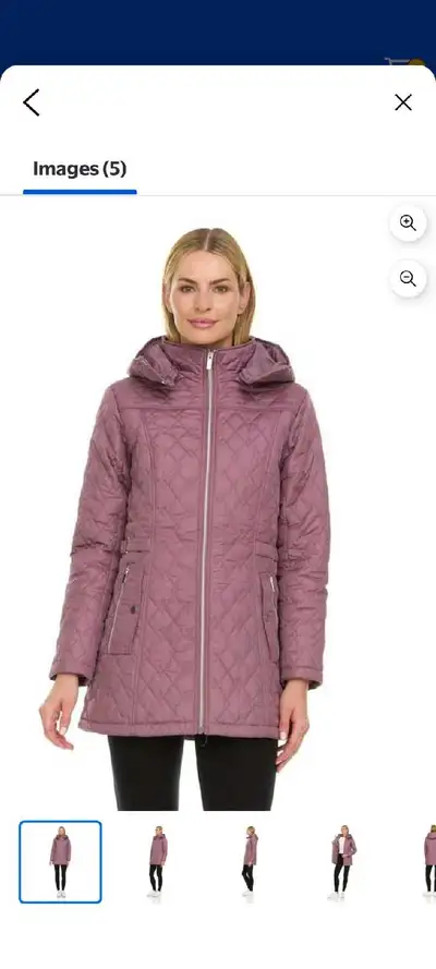 New ,Swiss Alps Women's Quilted Hooded Jacket M/L, View more