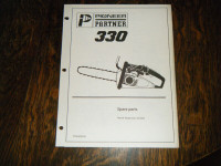 Pioneer Partner 330 Chain Saw  Parts List   P/N 800339