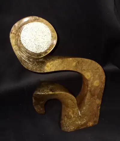 RARE Hand Carved Shona Stone 'Flower' Sculpture by Onias Mupumha, View more