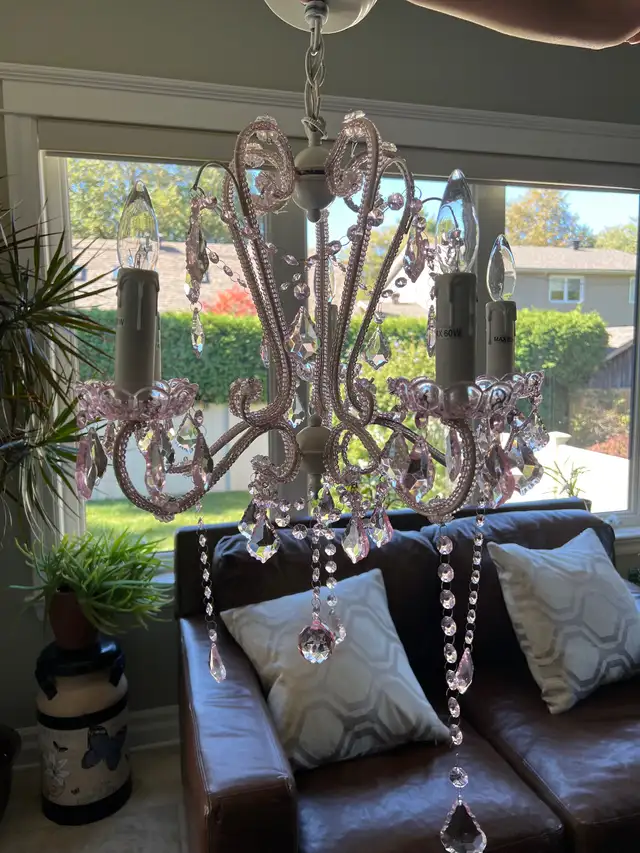 Pink Princess Chandelier in Indoor Lighting & Fans in Ottawa - Image 3