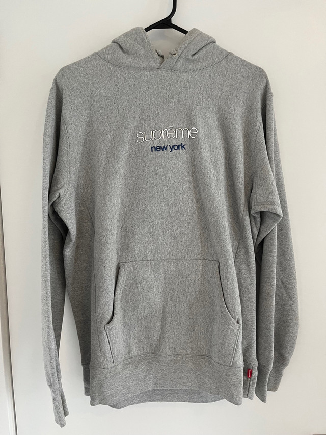 国内正規販売店】 Supreme Chrome Classic Logo Hooded Sweat