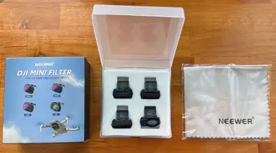 Neewer filtre ND 8, ND 16, ND 32 et CPL pour drone DJI mini 1, mini 2 et mini SE. Neuf. 45$