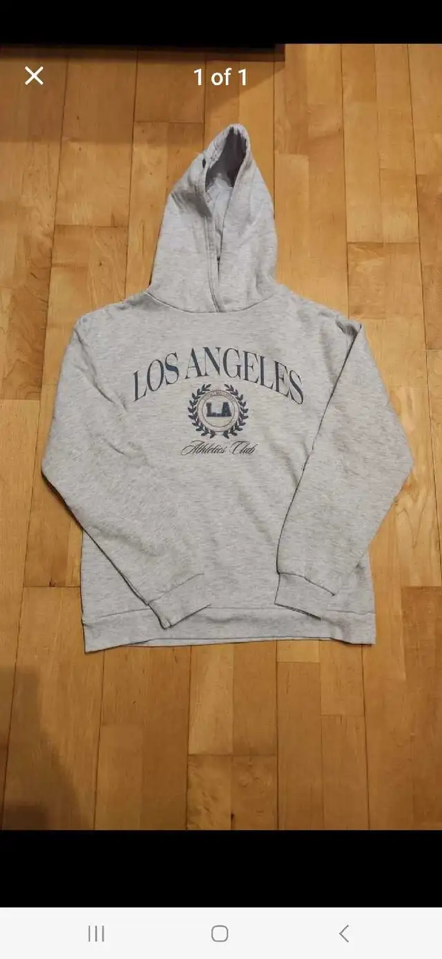 Light Heather Grey Los Angeles LA Pullover Hoodie