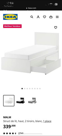 base de lit + matelas simple