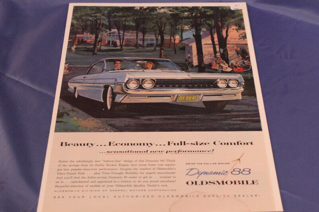 1961 Oldsmobile Dynamic 88 Original Ad in Arts & Collectibles in Calgary