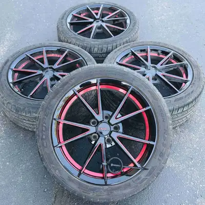 I'm selling a set of 17-inch Envy rims paired with Cooper tires, perfect for enhancing your vehicle'...