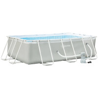 11ft x 7ft x 32in Steel Frame Pool with Nano Filter Pump