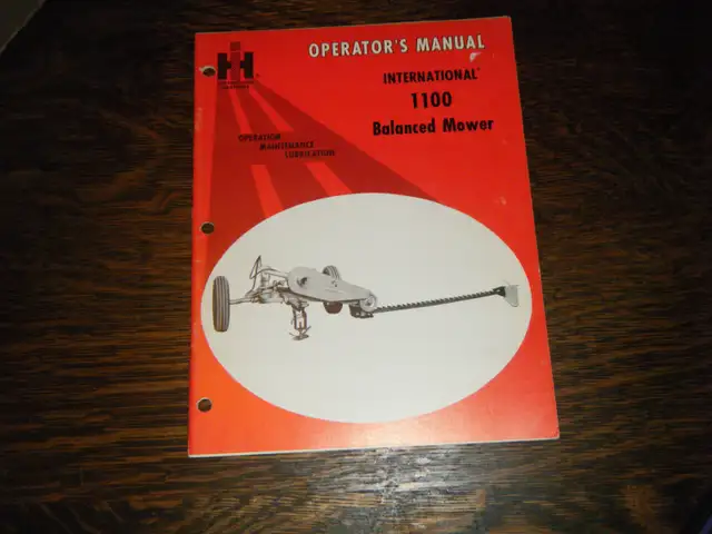 International 1100 Balanced Mower Operators Manual63848996428289120