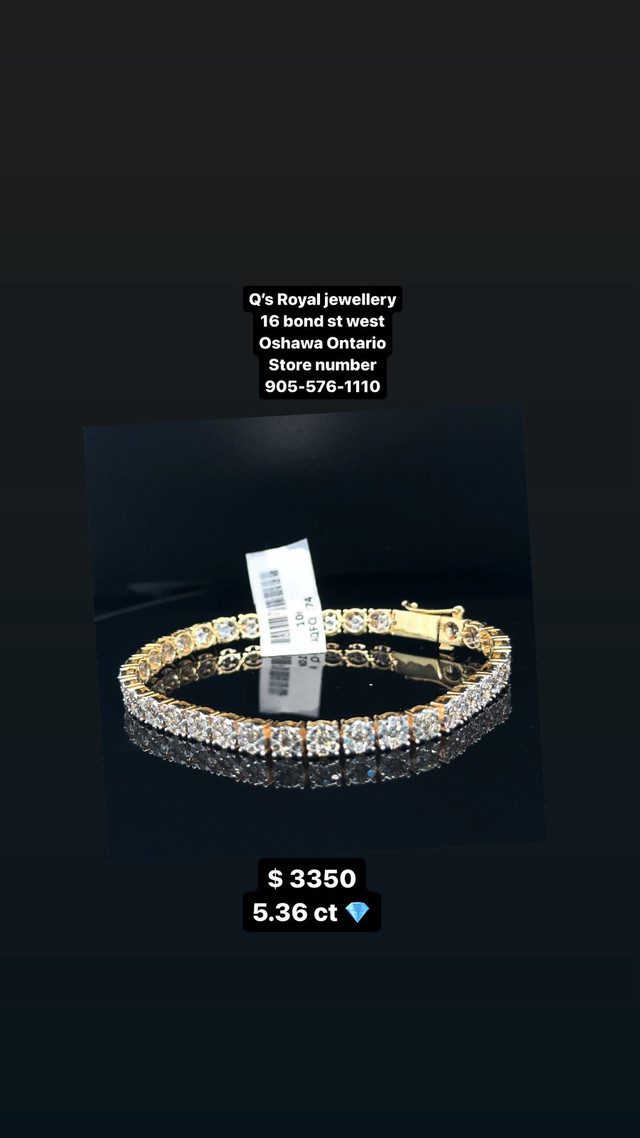 Diamond bracelet with 10 k gold  in Jewellery & Watches in Oshawa / Durham Region - Image 2