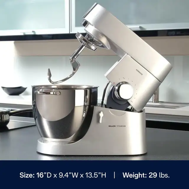 KENWOOD KMM021 7QT Chef Titanium Stand Mixer, 800W in Processors, Blenders & Juicers in City of Toronto - Image 6