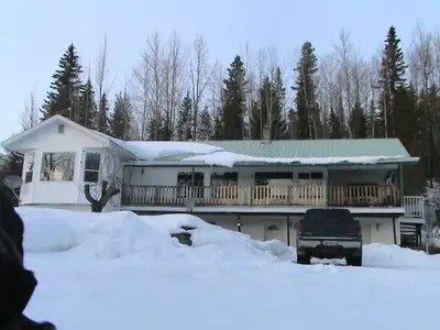 3300 sqft House on 5.01 acres for sale in Cottonwood BC 26 kms east of Quesnel on Barkerville Hiway...