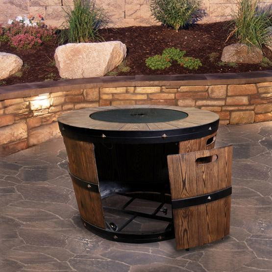 Table de feu foyer exterieur Baril de vin wine barrel firepit dans Foyers & bois de Chauffage  à Ouest de l’Île - Image 3