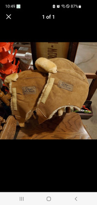 Sheepskin Mountie Trapper Hat with Ear Flaps